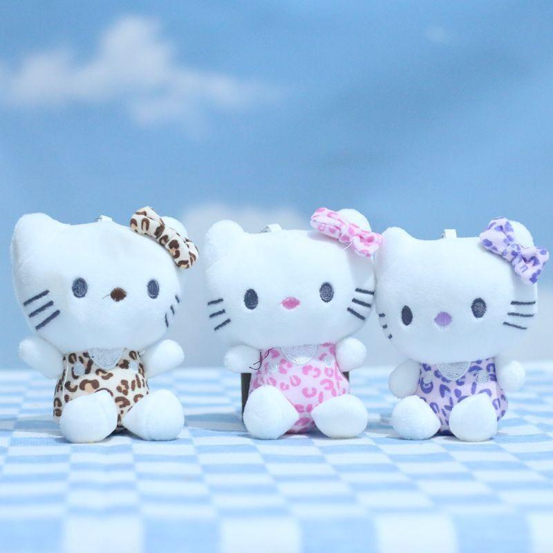 Kawaii Kt Whimsical Cat Plush Keychain Adorable Soft Toy Bag Accessory Tall 12cm