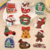 Original Embroidery Label Clothing Accessories Embroidery Sticker Christmas Series Cartoon Patch Badge Cloth Label Snowman Cloth Sticker