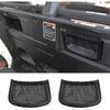 MARCHFA UTV Rear Backrest Storage Net Bag Compatible For Can Am Defender Max Accessories UTV Rear Cargo Bag Organizer Seat Mesh Pocket (2X Storage