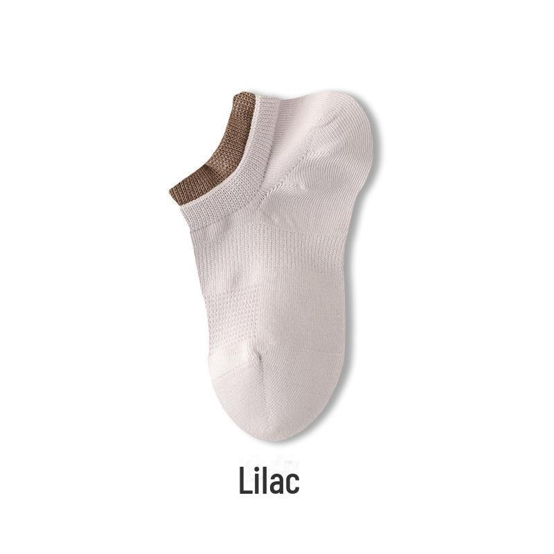 Женские нескользящие невидимые носки-лодочки с двухслойным дизайном - дышащая сетка для весны и лета