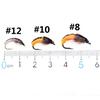 Wifreo 12PCS Fly Fishing Nymph Scud Worm Fly Realistic Aritificial Insect Bait Lures with Hook Size 8 10 12