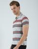 MONTE CARLO Mens Striped Collar Neck T-Shirt