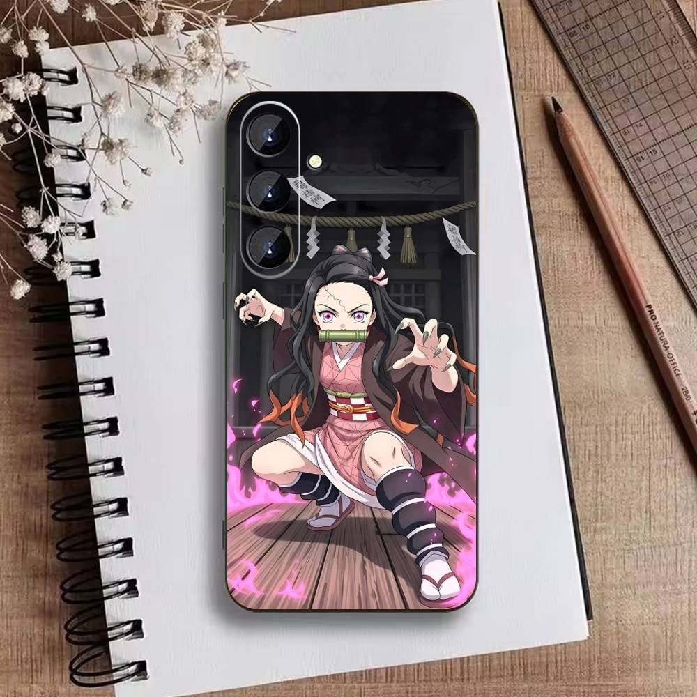 Чехол для телефона Nezuko P-Kamado для Samsung Galaxy A73, 21, 22, 32, 71, 53, 52, 51, 80, 5G Мягкий черный чехол