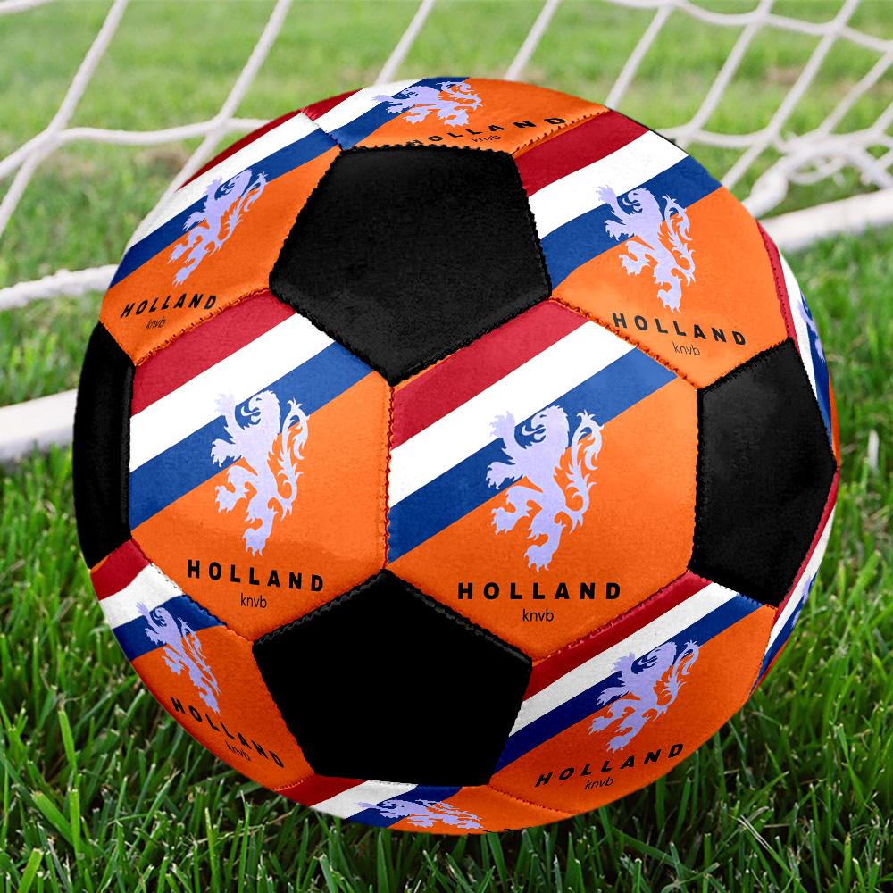 KNVB Indoor Soccer Ball Colorful Machine Stitched PVC Size 5 Team Training Competition Ready Durable High-Bounce Cool Sports Gift