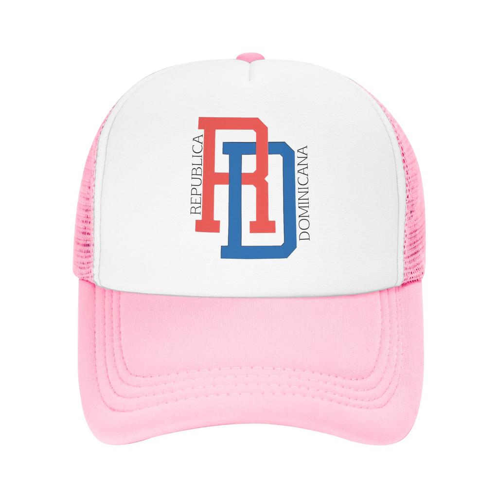 DR Dominican Republic Trucker Caps Unisex Women Outdoor  Dad Hat Sun Hats Racing Cap Adjustable Polyester Mesh Baseball Cap Summer