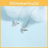 Sparkling Yixuan Diamond Origami Crane Ear Threader Popular Chain Element Design