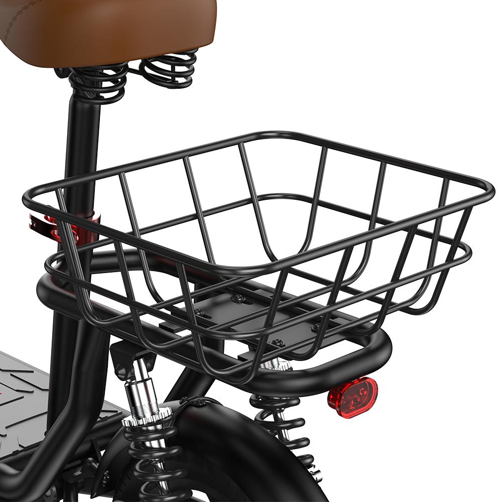 iScooter Электросамокат I12 12 дюймов - двигатель 500 Вт, запас хода 30-35 км, двойная подвеска, удобное сиденье, черный цвет(НЕТ ЭБЭ),черный