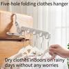 1PC Folding Drying Rack Portable Travel Hotel Drying Hanger Drying Artifact Multi-functional Five-hole Hanger