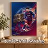 Lionel Messi Custom Name Text 5D Diamond Painting Kit DIY Full Drill Diamond Art Decoration