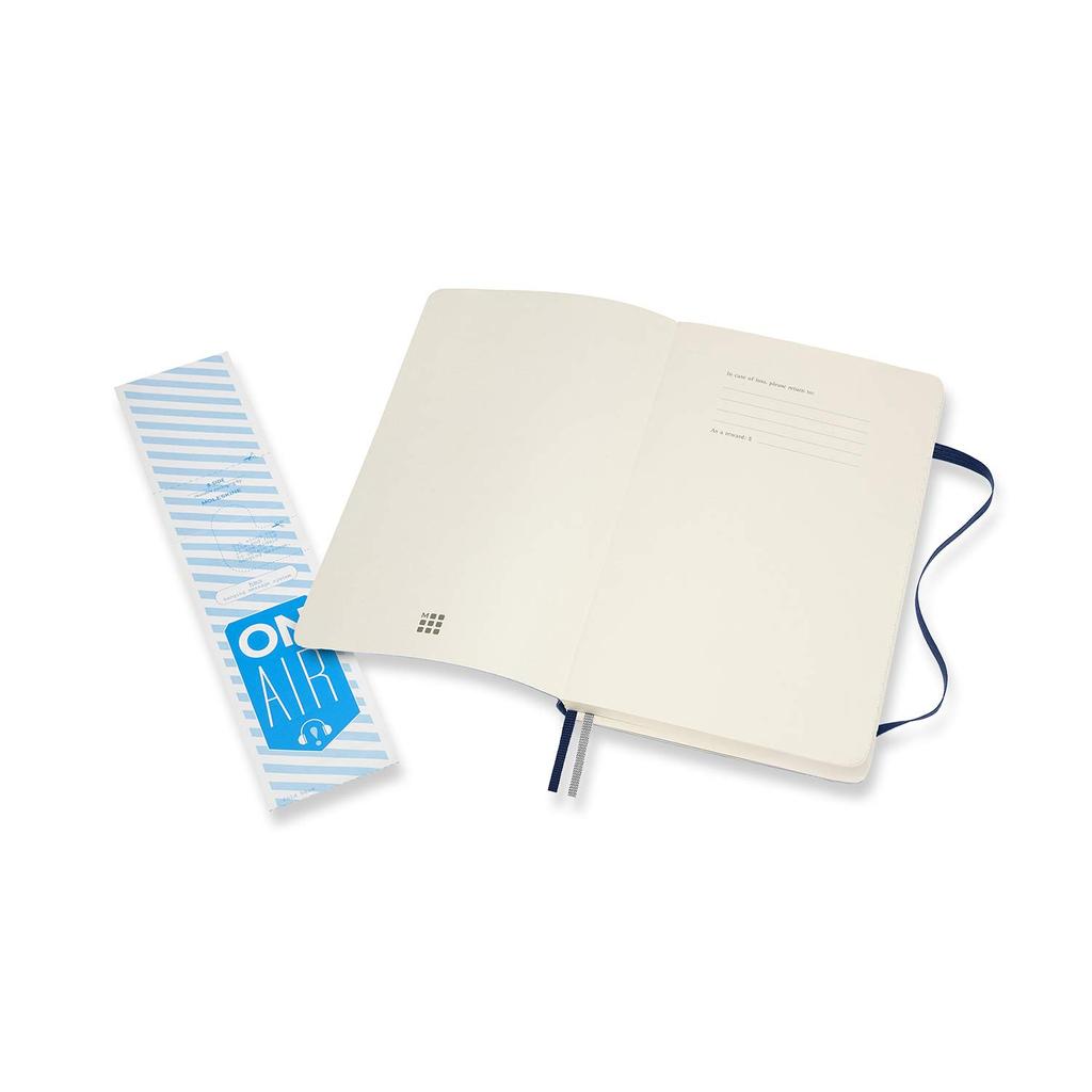 Moleskine Блокнот Классический Расширенный Блокнот Мягкая Обложка Линованный Большой Размер широкий x 21см Сапфировый Синий QP616EXPB20 (400 страниц) (13см в длину)