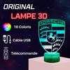 Lampe de Chevet 3D LED Voiture Porsche, Veilleuse Changement de Couleurs, Lampe tactile bureau et chambre, Idée cadeau