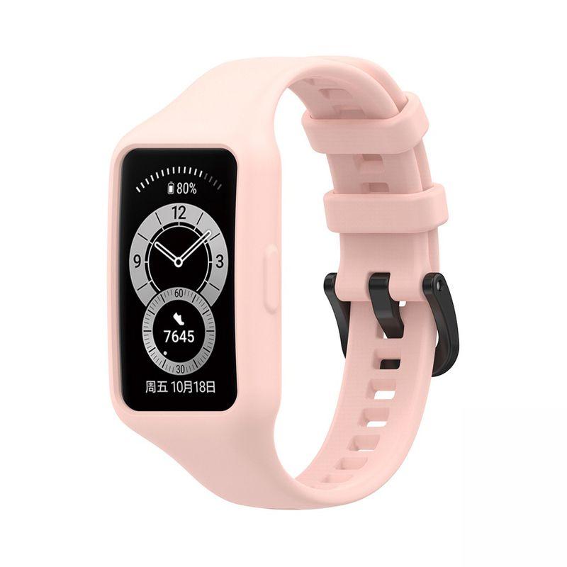 Силиконовый спортивный ремешок с чехлом с полной защитой для Huawei Honor Band 6 Стильный и прочный!