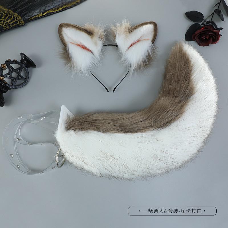 Имитация animal ears headband плюшевая косплей наряд для косплея уши сиба-ину повязка для умывания головы головной убор аксессуары для волос
