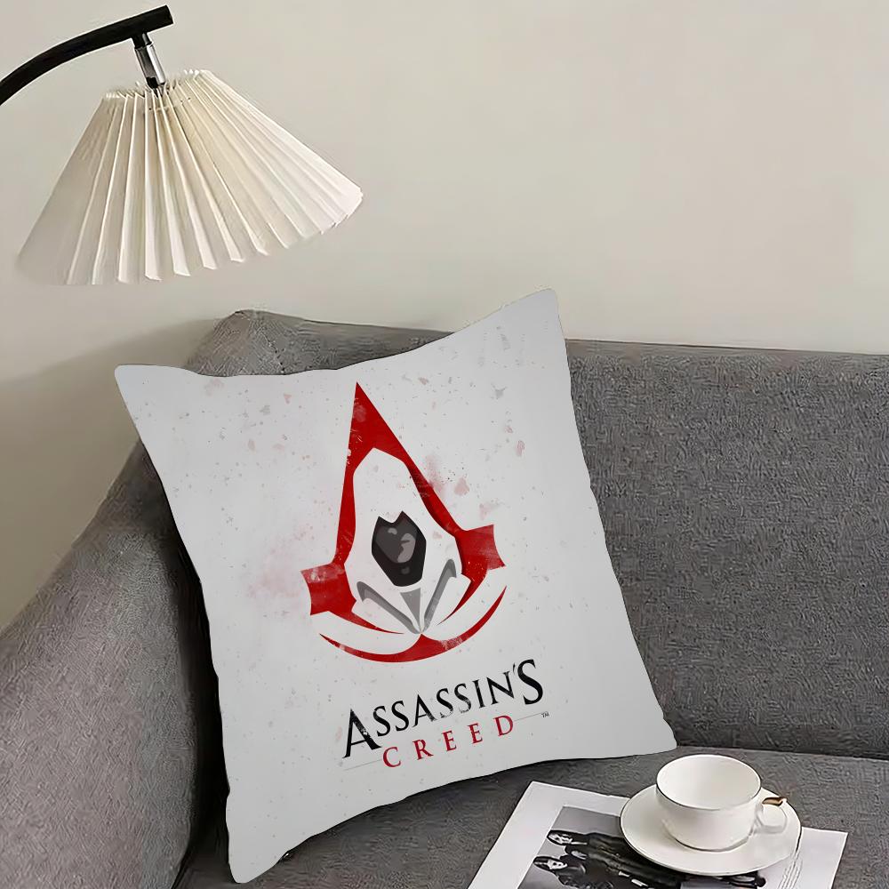 AAssassins CreedD Game Cushion Cover Pillowcase Ultra Soft Skin Friendly Fabric Cloud Like Comfort Concealed Zipper