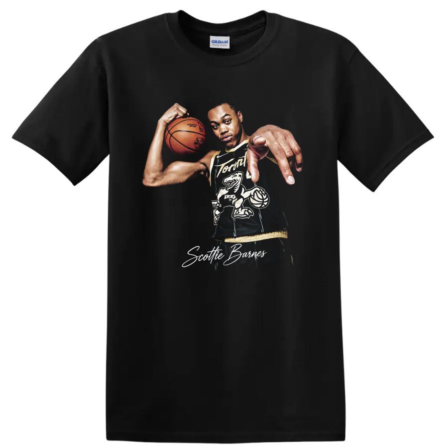 Scottie Barnes Basketball T Shirt Toronto Raptors Player Action Tee