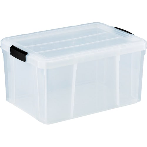 TRUSCO Clear Light Box, Storage Box, Storage Case, 35L, Transparent, TCR-02