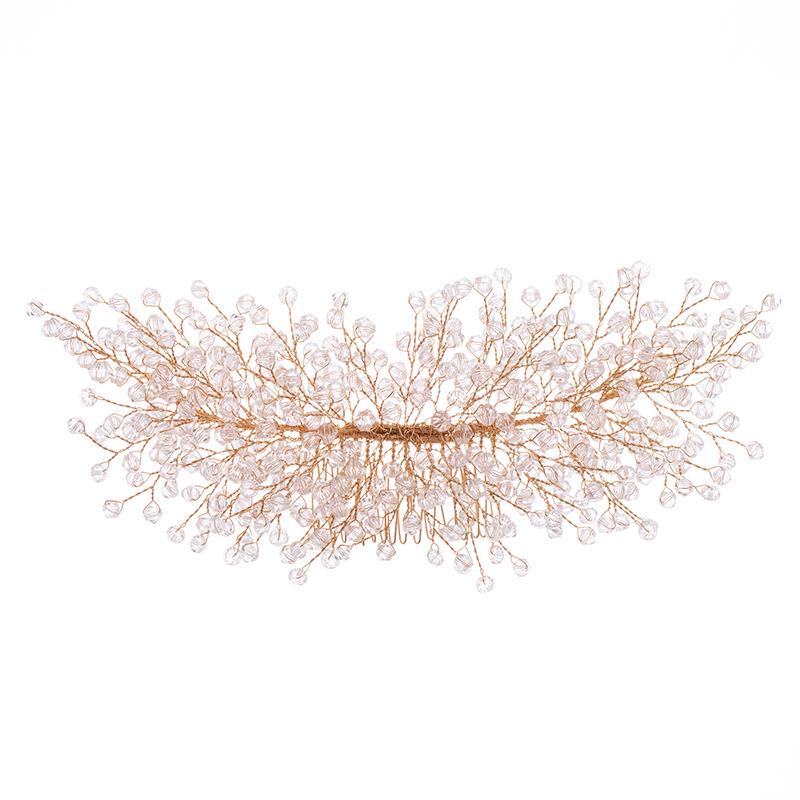 Сделанный вручную хрустальный свадебный гребень для волос, свадебное украшение для головы, аксессуар