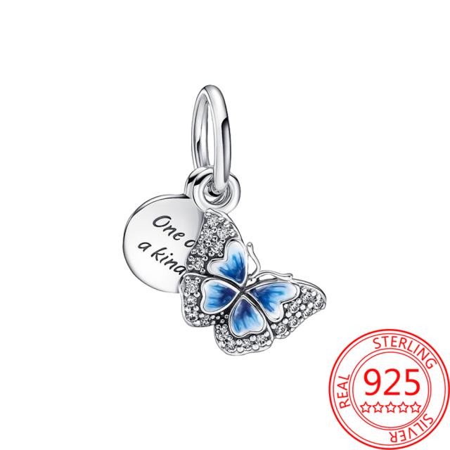 Новый брелок-ключ в виде божьей коровки и сердца, подходит для оригинального модного браслета из стерлингового серебра S925, брелок-подвеска для девочки, подарок