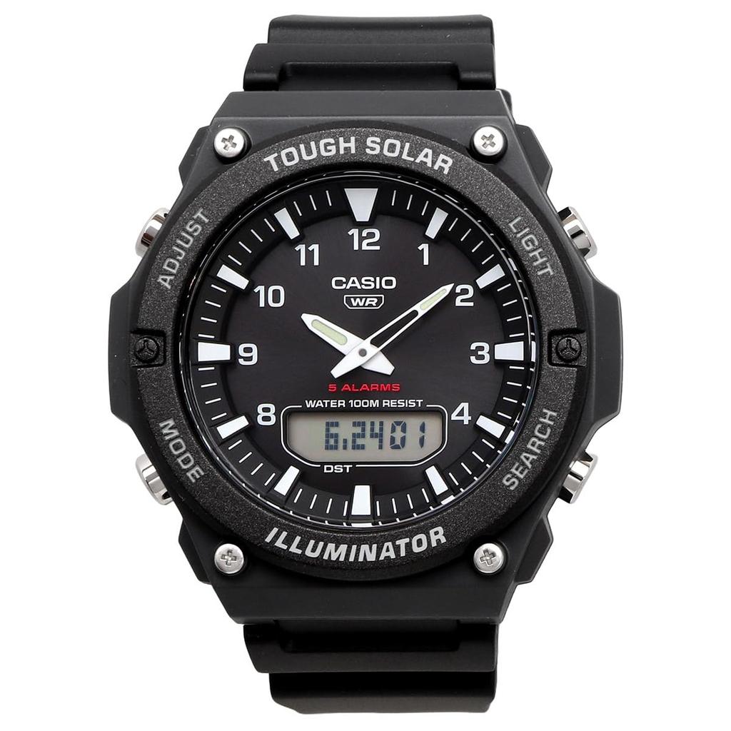 Casio Стандартные кварцевые часы Tough Solar Черный Зарубежная модель [Casio] Аналогово-цифровые AQ-S820W-1AV Мужские [Б/У]