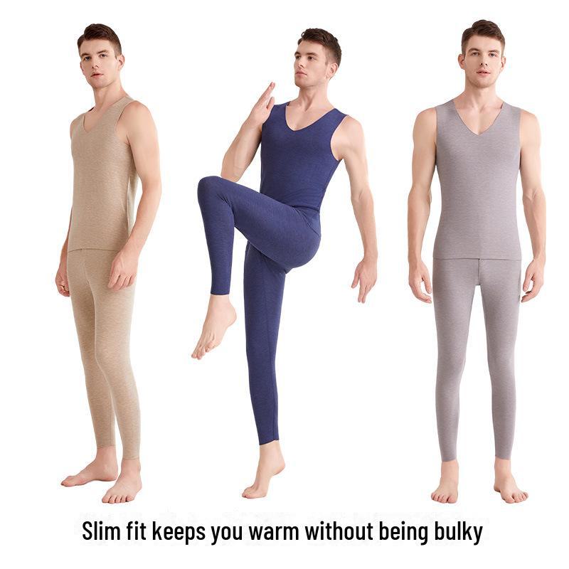 Бесшовный антибактериальный бархатный кашемировый теплый жилет класса А для мужчин