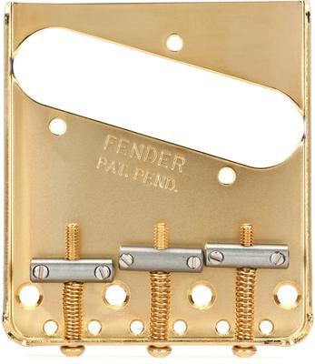 Детали Американский винтажный бридж в сборе с седлами 3-седельный Telecaster® Хромированная латунь