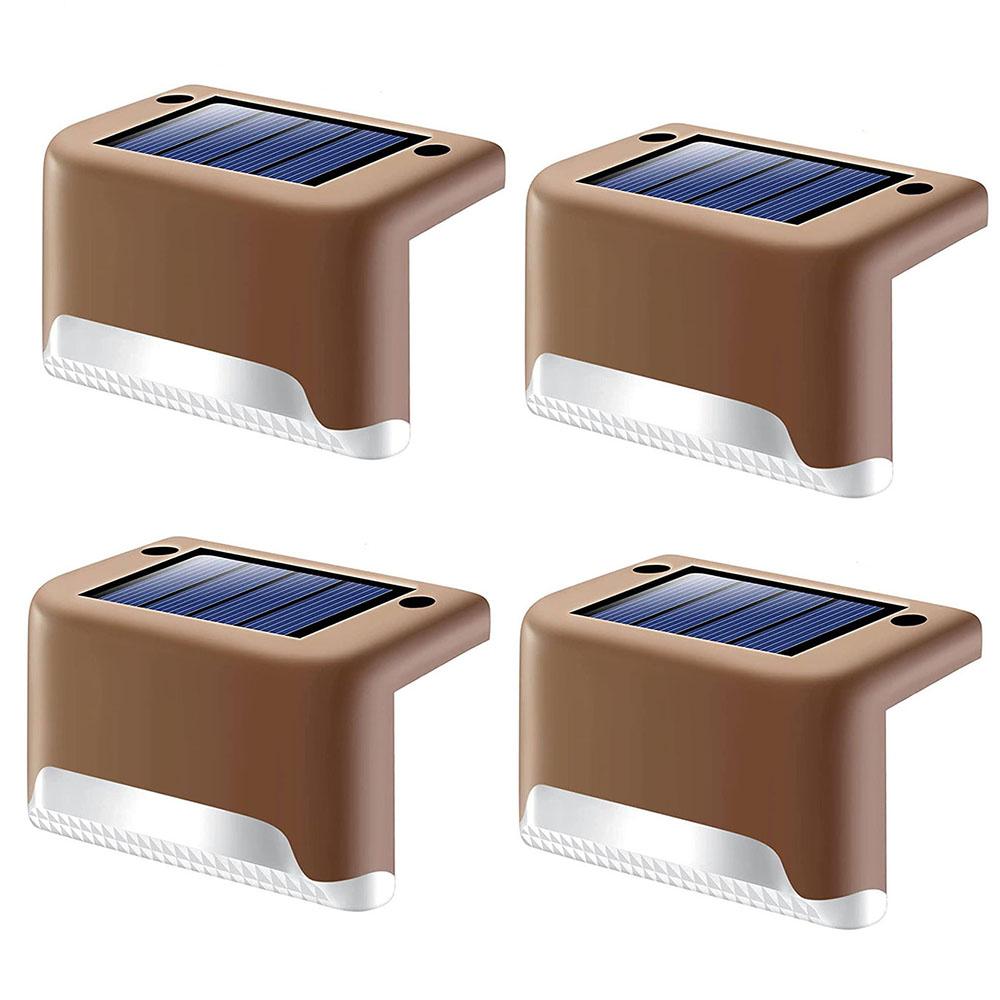 4 шт. RGB Солнечные Палубные Огни Наружные Водонепроницаемые Светодиодные Ступенчатые Лампы Для Лестницы Забора