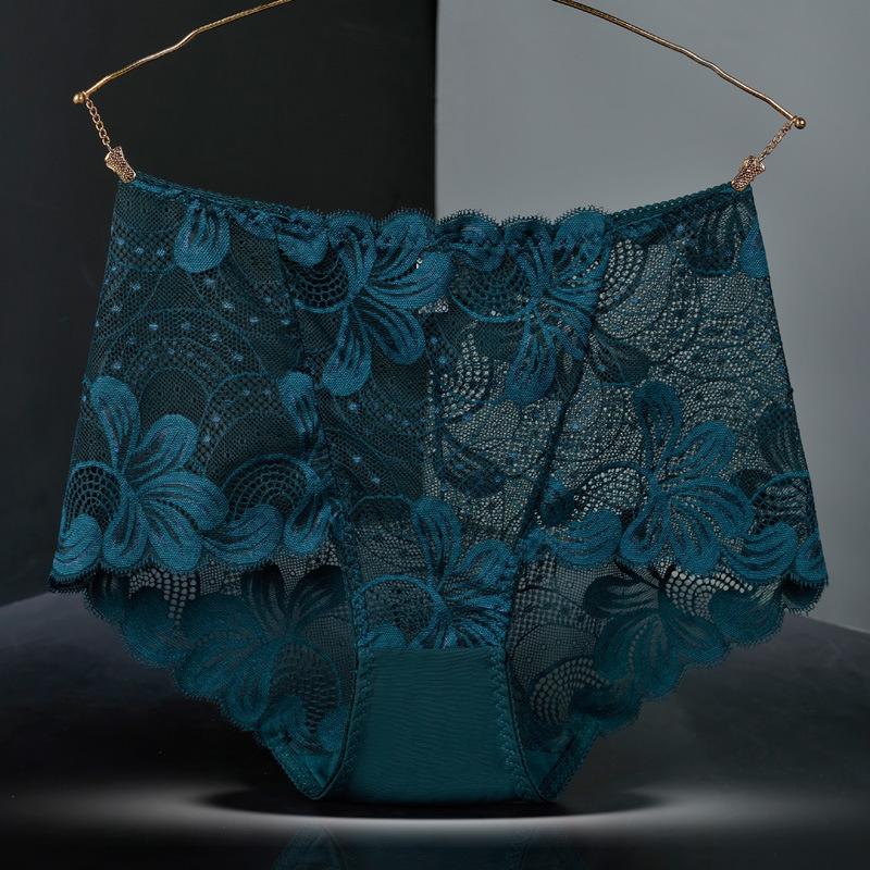 45-150 кг Женские кружевные трусики больших размеров Сексуальные трусы с высокой талией Бесшовное нижнее белье с эффектом пуш-ап Женское кружево Цветы Сетка Дышащие трусики