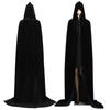 Hooded Cape Reversible Velvet Cloak Lined with Satin Medieval Halloween Christmas Cosplay Costume