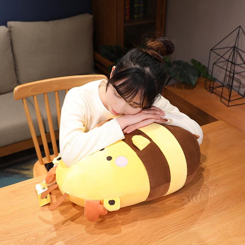Yellow Delightful Bee Plush Toy For Creative Sleep And Stylish Decoration Sofa