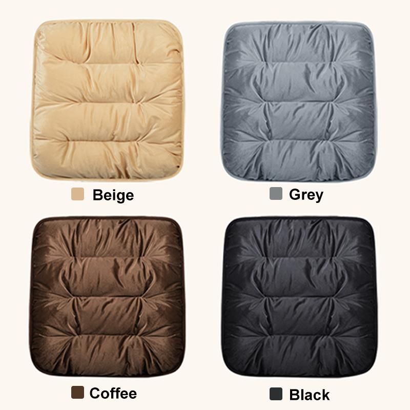 SEAMETAL Подушка на сиденье автомобиля Плюшевая подушка на сиденье водителя Нескользящая для транспортных средств Офисное кресло Дом Автомобильная накладка Чехол для сиденья