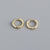 WANTME 925 Silver Fashion Simple Huggies Ear Buckle Accessories Minimalist Charm Ear Hoop Earrings for Women Jewelry