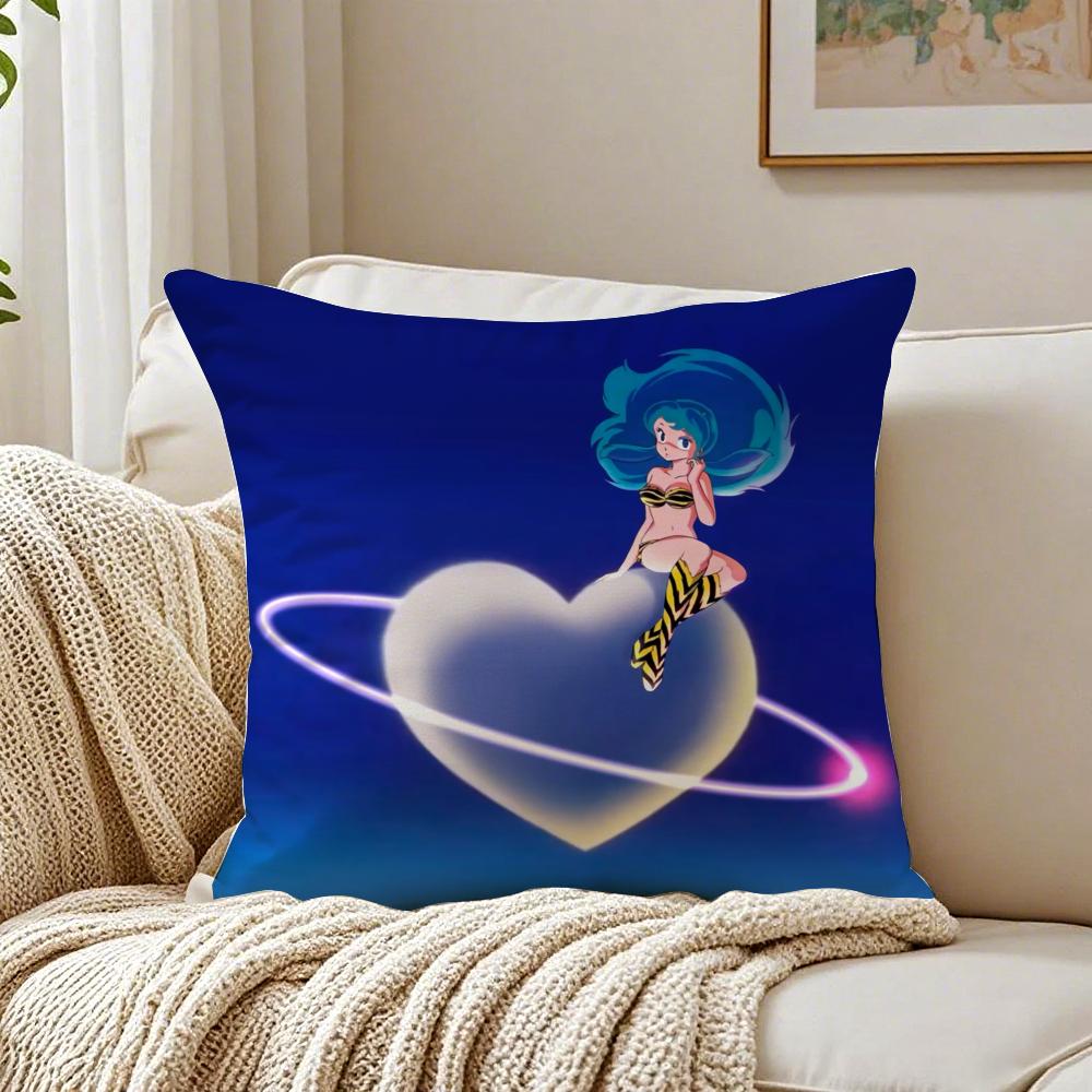 Classic Japanese Anime UUrusei Yatsura Cushion Cover Pillowcase Antidustmite living Room Sofa Decor Cushion Room