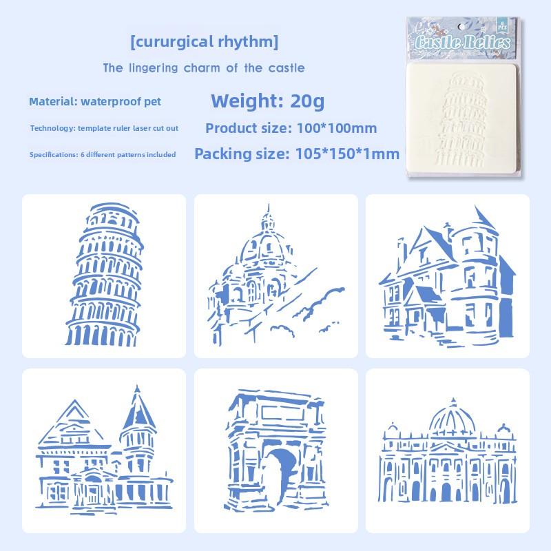 6 шт./компл. Пластиковые трафареты для животных, креативный дизайн, серия мультфильмов с животными, трафареты для скрапбукинга, журнальные трафареты для самостоятельного декора для рисования