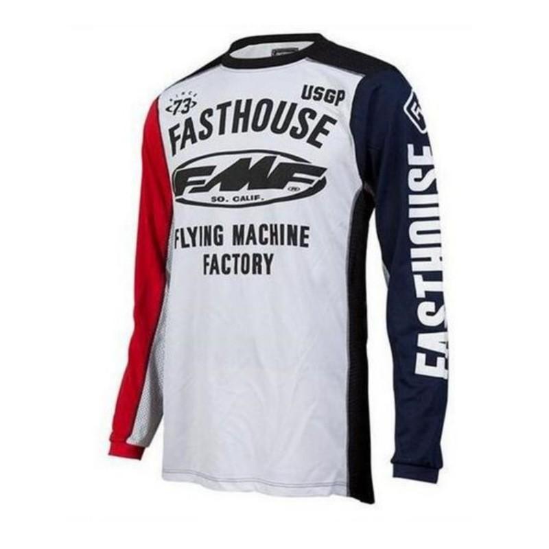 FASTHOUSE Mens Cycling Jersey Long Sleeve Quick Dry Mountain Bike Shirt Outdoor Offroad Riding