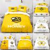 Cartoon Bee Duvet Cover Insect Honeybee Bedding Set Microfiber Wild Animal Comforter Cover King For Teens Boys Kawaii Home Decor