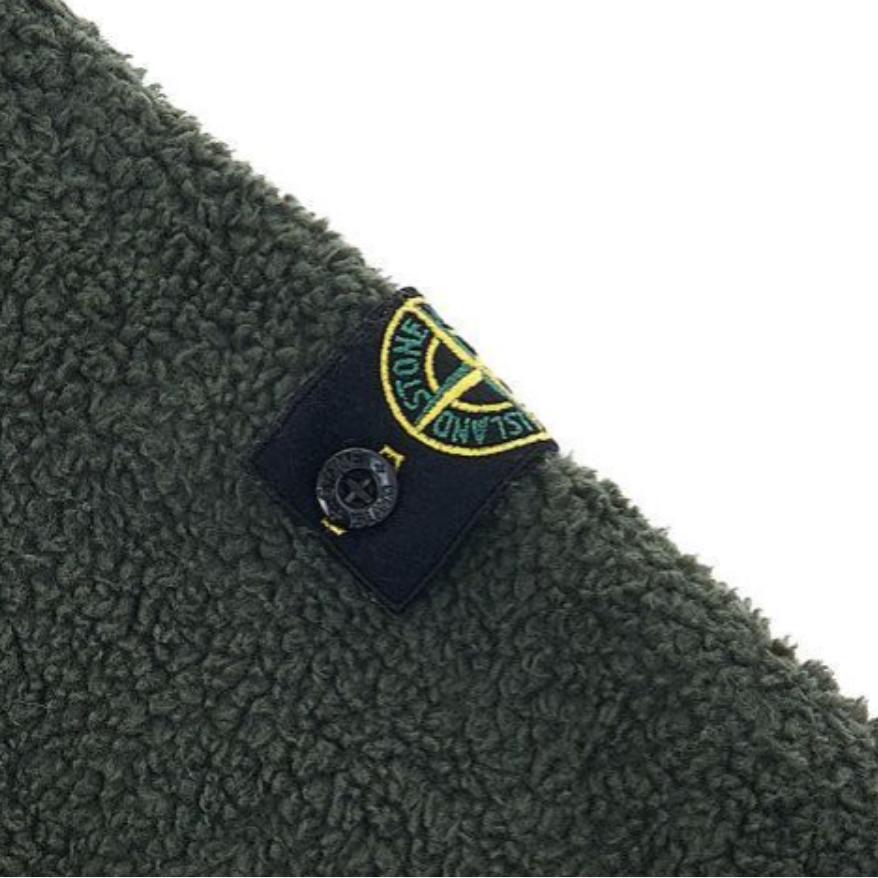 STONE ISLAND Толстовка детская однотонная повседневная с круглым вырезом с длинным рукавом темно-зеленая детская толстовка 771660143-V0058