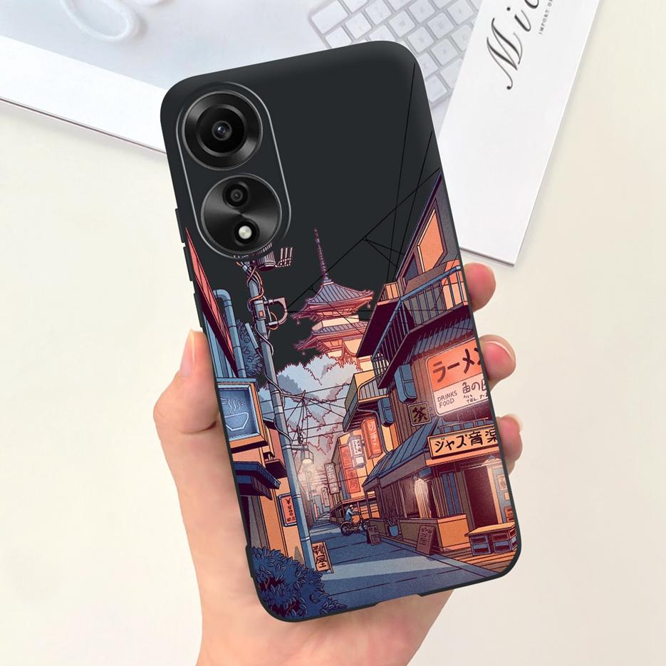 Чехол для Oppo A78 4G CPH2565 Милый Модный Мультяшный Расписной Чехол Мягкий Силиконовый Чехол для Телефона Для Oppo A78 A78 OppoA78 5G Матовый Coque