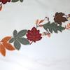Thanksgiving Table Runner Embroidered Fall Leaves Table Centerpieces 72 inches Long Leaves Autumn Maple Leaf Cut Out Dinning Coffee for Party White