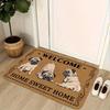 Welcome Home Pomeranian Pattern Rug Living Room, Bedroom, Hallway Entrance Door Mat Soft Comfortable Floor Mat Home Decor