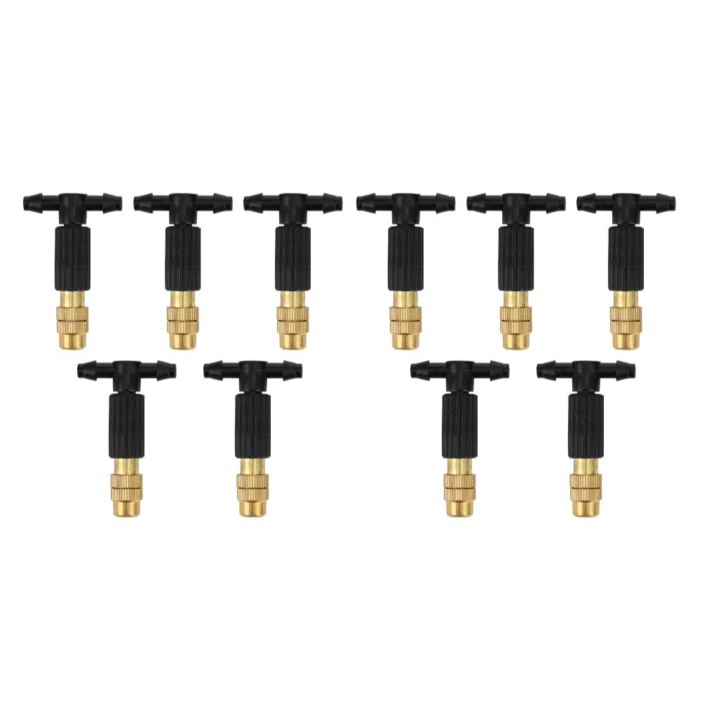 5-100Pcs Outdoor Misting Cooling System Garden Irrigation Watering 1/4'' Brass Atomizer Nozzles 4/7mm Hose Garden Sprinkler Head