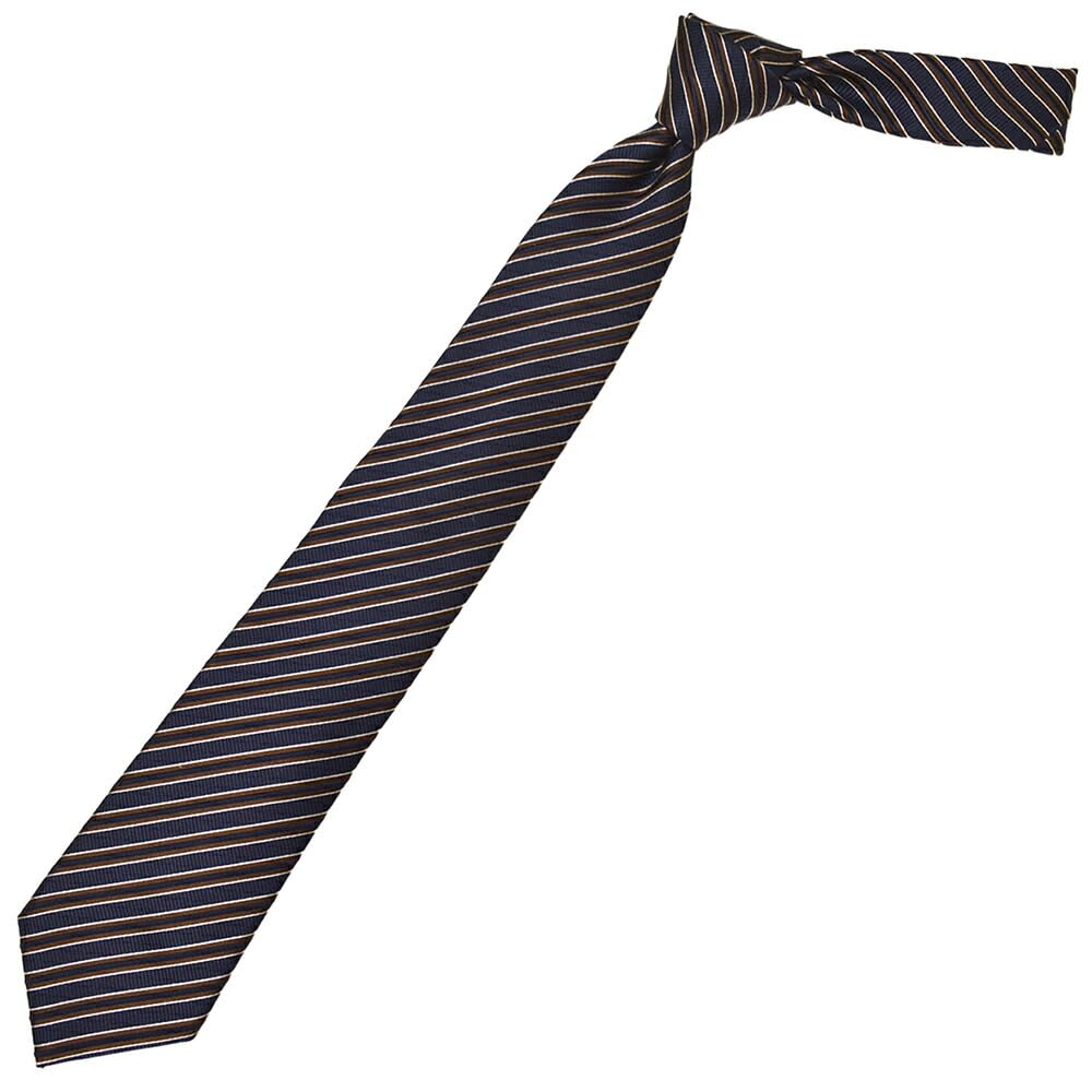 Giorgio Armani Necktie Striped Pattern Silk Necktie Width Ega23w019 Navy [Giorgio Armani] Men's (Sword 8cm) 3F941-02835 BLUE/DARKBROWN