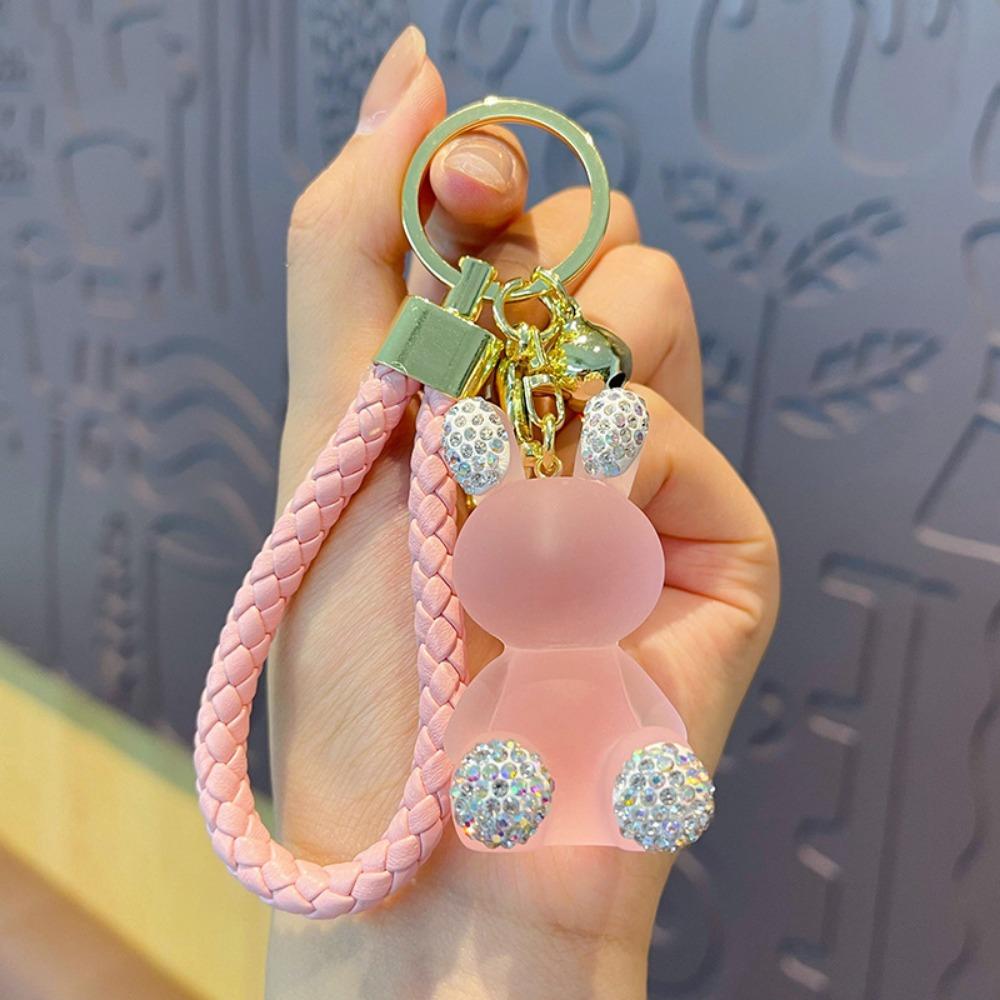 С брелоком для ключей в виде автомобильного мультяшного мешка с подвеской в виде хрустального кролика, небольшой подарок