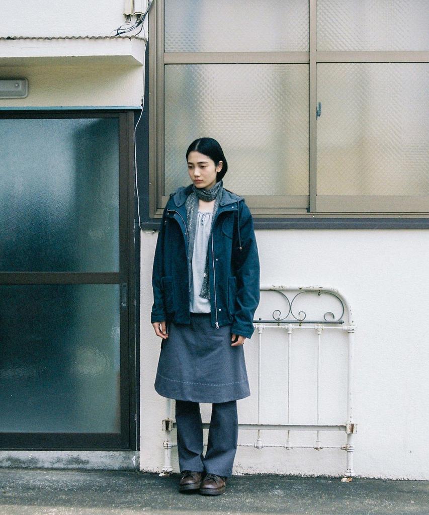 OHESHIO Round Pocket Fishtail Jacket, Navy