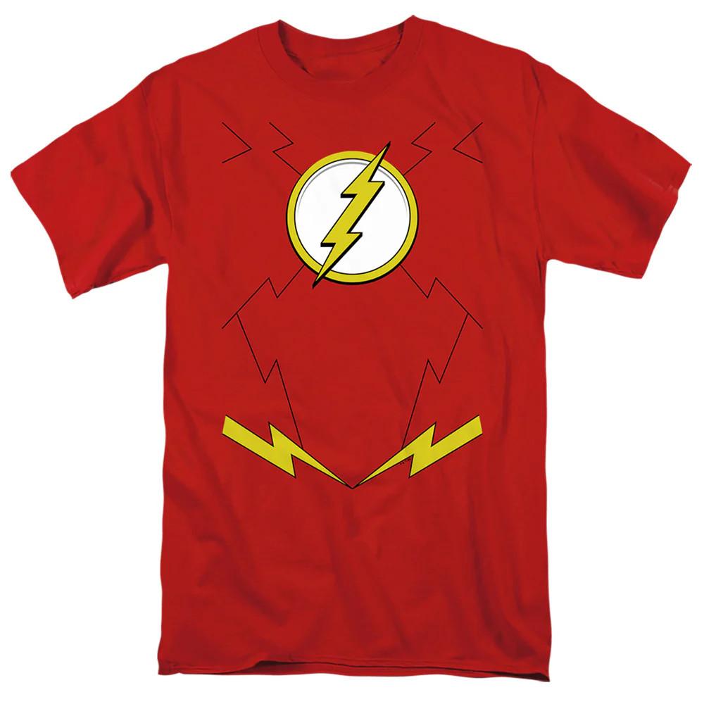 Justice League Of America New Flash Uniform Mens T Shirt Red Officially Licensed
