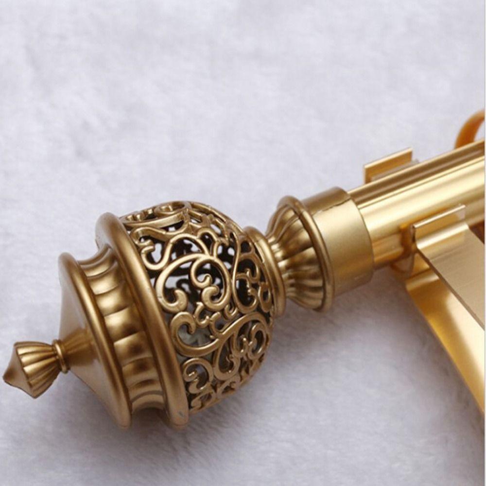 Прочные пластиковые аксессуары для штор с полым узором, наконечники для карниза, заглушки для карниза