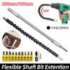 Flexible Shaft Drill Bit Extension Holder 295/400mm Link 1/4" Hex Screwdriver Extend Rod Electric Driver Tools Slotted Phillips