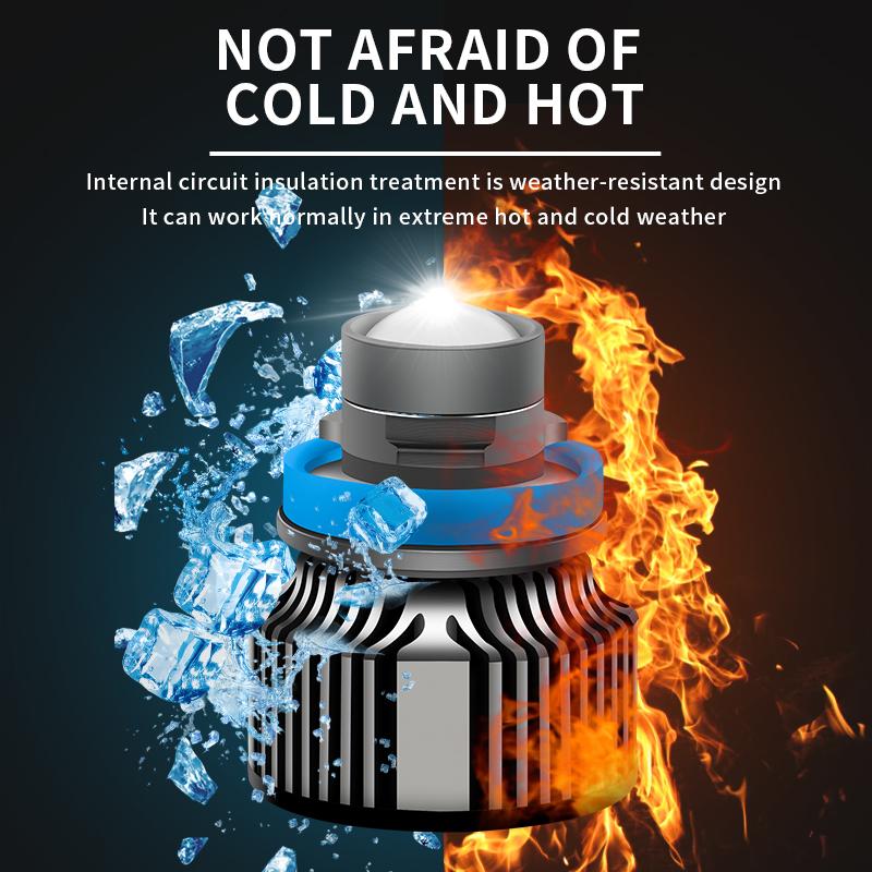 2Pcs LED Fog Light H11 H8 H9 9006 HB4 9005 HB3 H7 Auto Bulbs Car Front Fog Lamp 12V 24V Daytime Running Lights With Strobe