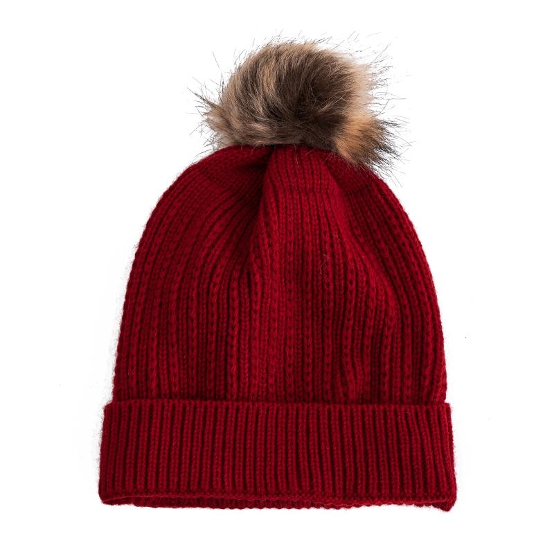 New Candy Colors Winter Hat Women Pompoms Hat Soft Trendy Beanie Hat Basic Daily Leisure Cap
