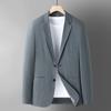 Весна и осень Микроэластичный легкий роскошный деловой костюм для западных людей среднего возраста и молодежи, однотонный текстурный тонкий костюм