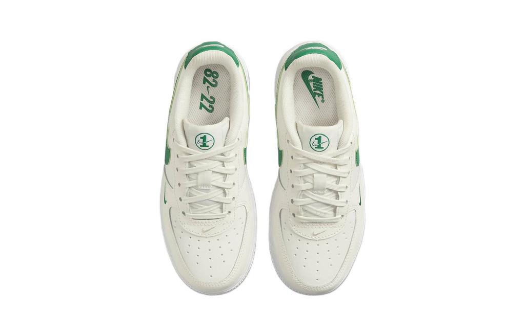 Nike Air Force 1 Se 40-летие Низкие Скейтбордические Кроссовки Бело-Зеленые Детские Возраст 3-7 Лет FJ2887-101